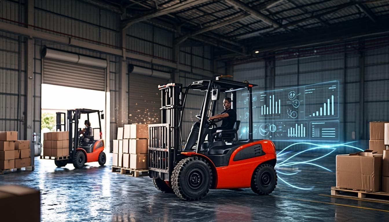 Industrial warehouse with AI scanning technology