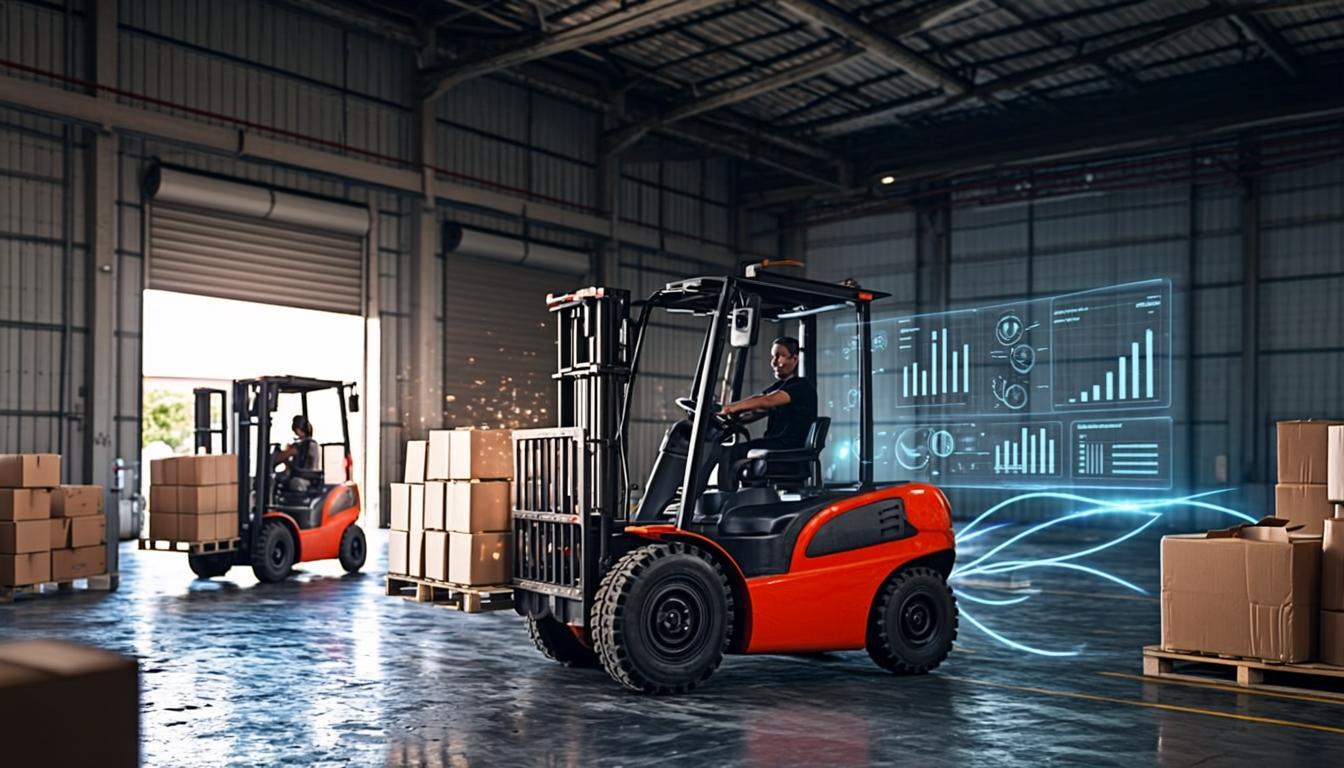 Industrial warehouse with AI scanning systems